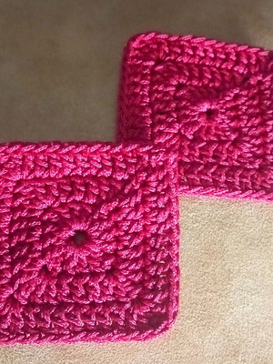 Handmade square coasters in red festive color new