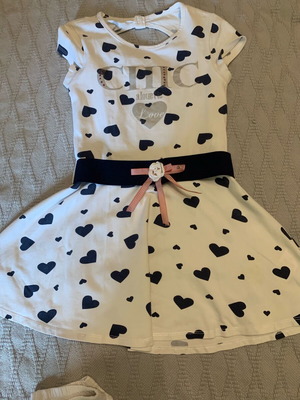 Alouette girls' dress used with hearts and belt size 6