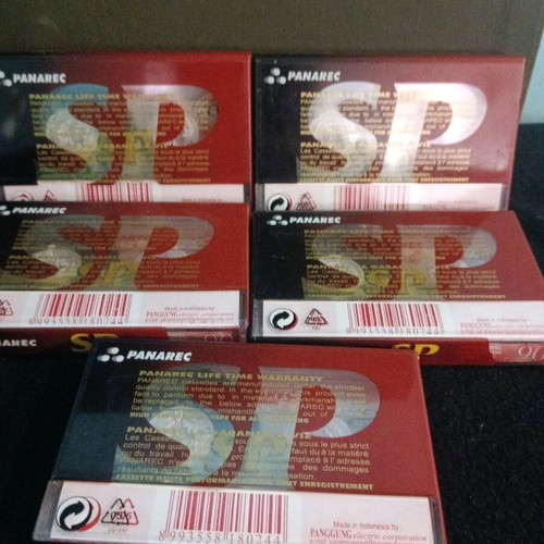 Panarec SP 90 cassette tapes new, pack of 5