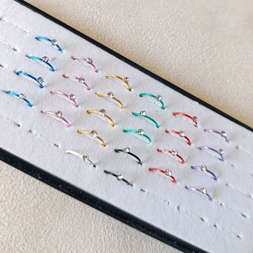 Set of 5 nose rings new, stainless steel