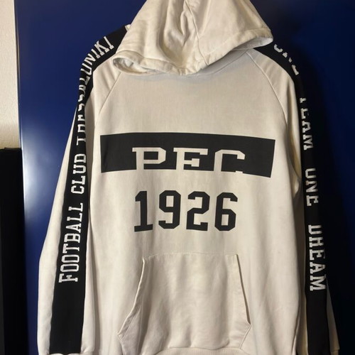 Paok Fc long-sleeve hoodie 1926 like new, black and white