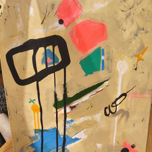 Painting on canvas abstract theme 40x50 like new