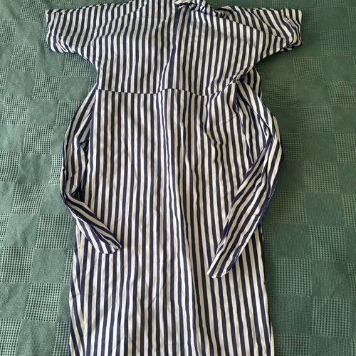 Adda lightweight striped dress like new, size M, white and blue