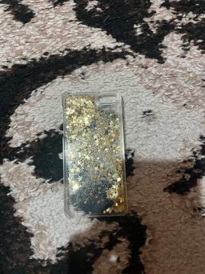 iPhone 5/5s/SE phone case with gold glitter and stars like new