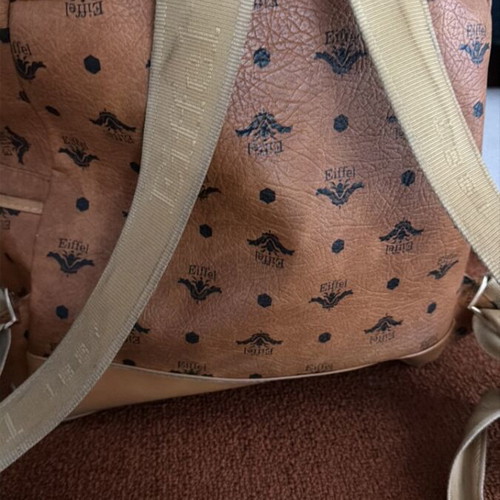 La Tour Eiffel women's backpack used, tan-brown