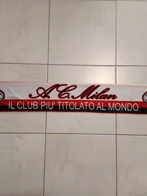 Milan San Siro Scarf double-sided like new, authentic AC Milan 1899