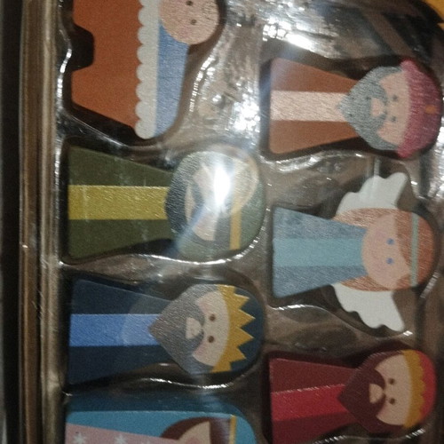 Wooden nativity scene
