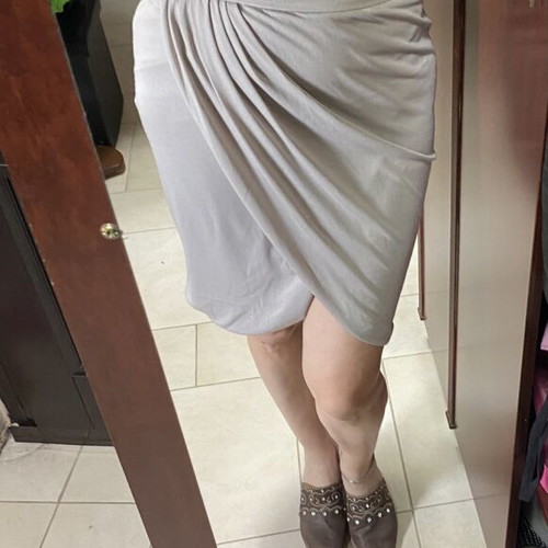 Toi&Moi women's skirt like new, gray and beige, size L