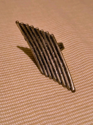 Boho rock ring like new, large adjustable size