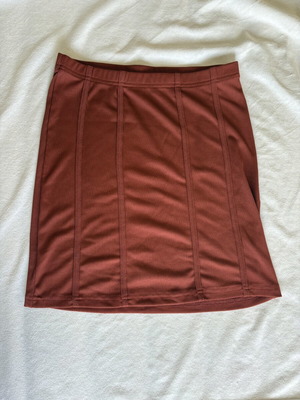 Shein red skirt, short with subtle front design