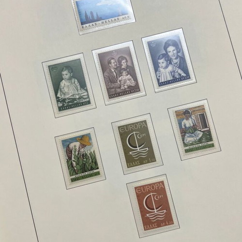 Greek stamps used, 1861-2000, in two Pharos albums