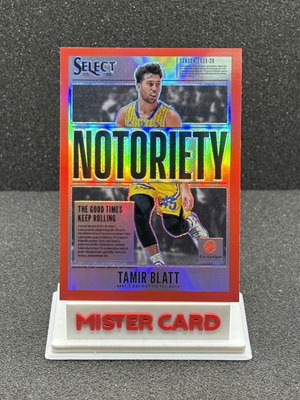 2025-26 Panini Select Euroleague Tamir Blatt Notoriety Red Prizm card like new