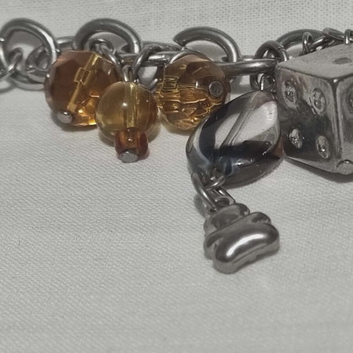 Bracelet with semi-precious stones like new, multicolor