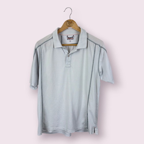 Musto Men's Polo Shirt L used, white, cotton and polyester