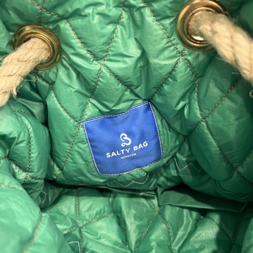 Salty Bag Backpack new, handmade from sailcloth, green