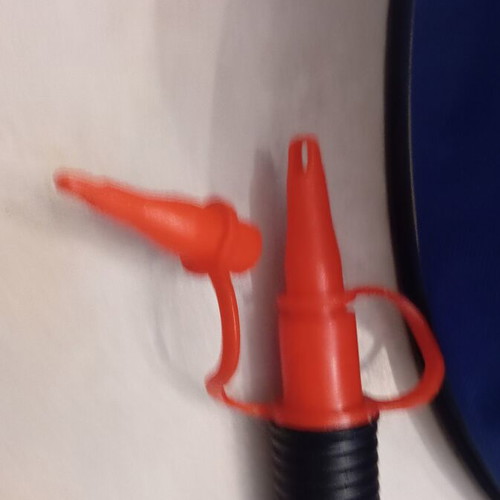Foot pump like new with multiple valve sizes and instructions