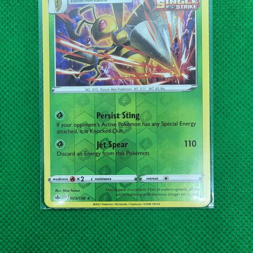 Beedrill 003/198 Holo Rare Reverse Holo Pokemon Chilling Reign like new