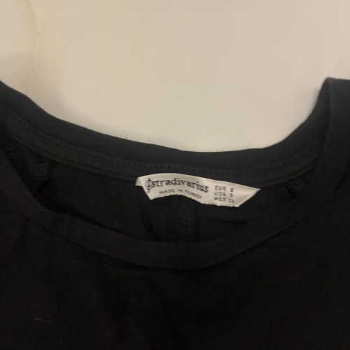 Stradivarius black sleeveless mini dress size S like new