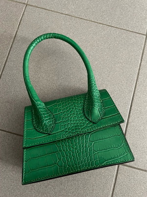 Iraklis Pantsios leather handbag new, green and gold
