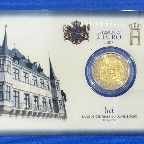 Luxembourg 2 Euro 2007 Grand Duke Henri Commemorative Coin BU