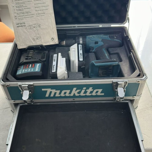 Makita Cordless Hammer Drill 18V used with 2x 1.5Ah Batteries