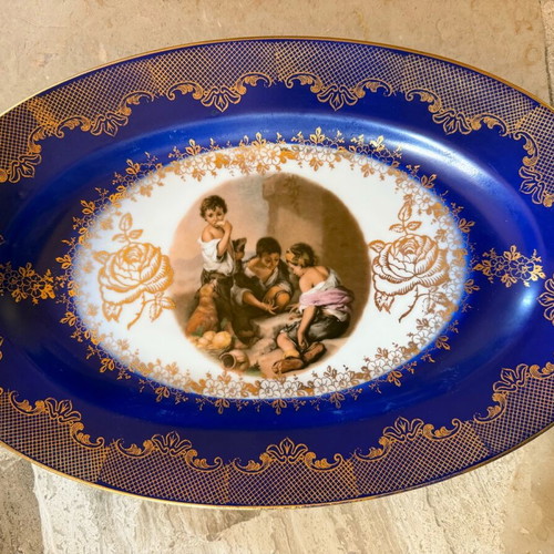 Limoges 22K Gold Porcelain Vintage Large Platter Like New