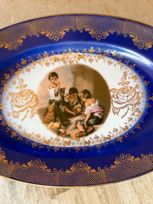 Limoges 22K Gold Porcelain Vintage Large Platter Like New