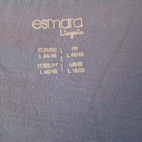 Esmara lingerie women's pajama top, blue, size L