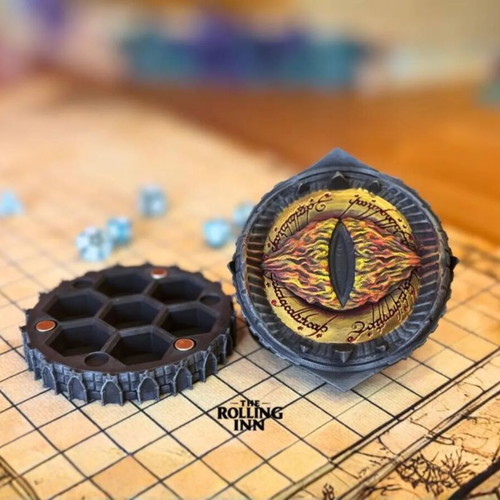 Eye of Sauron Dice Vault, 3D printed hand-painted