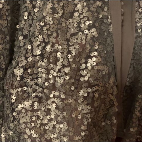 Bolero jacket gray with sequins new
