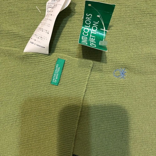 Benetton children's scarf new, green, 145 cm