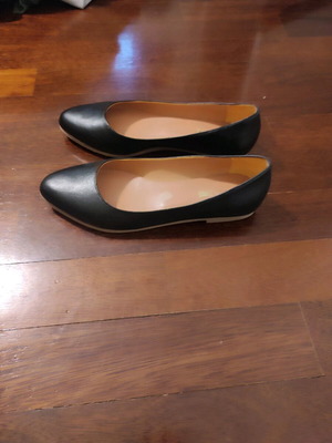 Evangelia Drosi black leather ballerinas like new, size 38