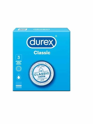 Προφυλακτικά Durex Classic καινούργια, συσκευασία 3 τεμαχίων