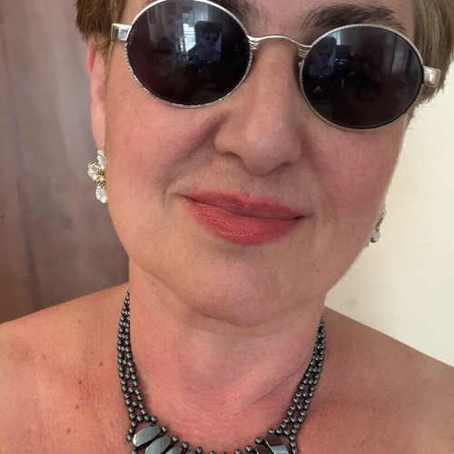 Hematite choker vintage handmade necklace 47 cm