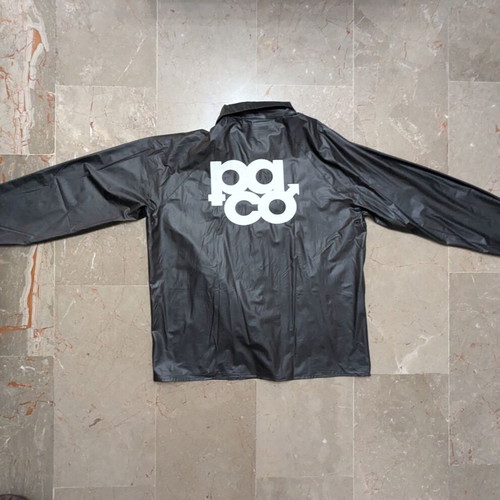 Black Waterproof Coach Jacket XL Paco like new, 100% PVC