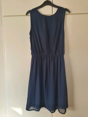 Chiffon dress Esmara navy blue like new, size S