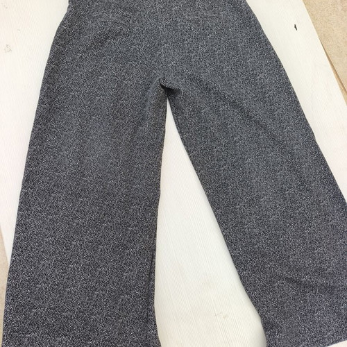 Wide High-Waisted Women's Pants like new, melange fabric, sizes L-XL