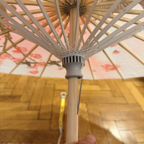 Chinese Pink Umbrella New With Almond Blossom And Bird Pattern