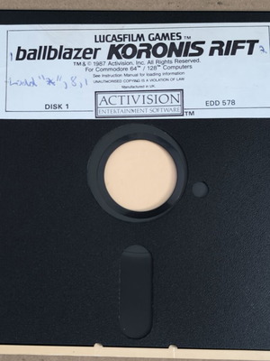 Ballblazer + Koronis Rift Commodore Disk like new