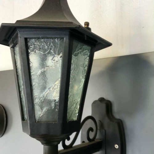 Aluminum Lantern Wall Light new