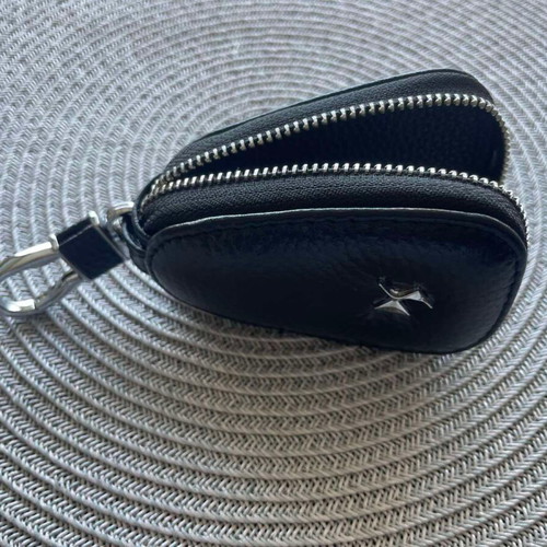 DS Automobiles Leather Key Case new, black with metal details
