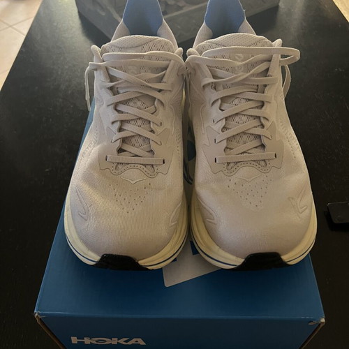 Hoka Clifton 10 Size 46 Running Shoes Like New White