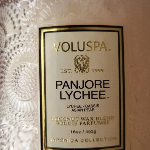 Voluspa Panjore Lychee scented candle new 453gr