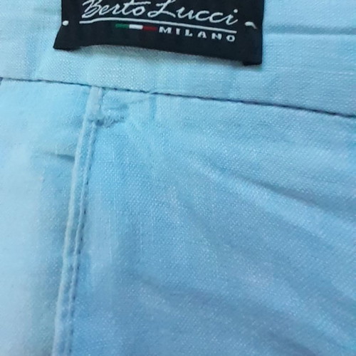 Berto Lucci men's light blue linen suit size M used