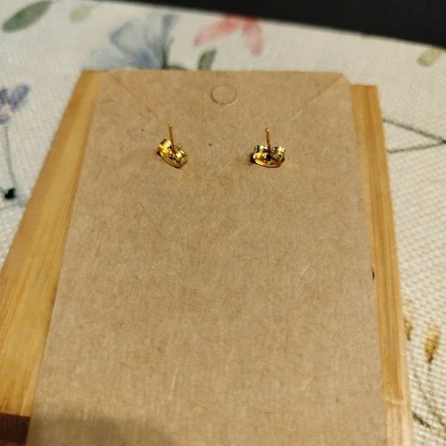 Handmade leaf earrings in brown tones made of polymer clay new