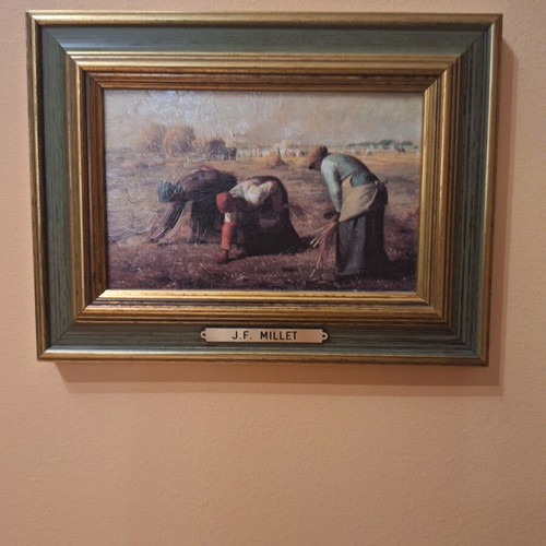 Impressionism art prints, 3 frames, Millet and Monet copies