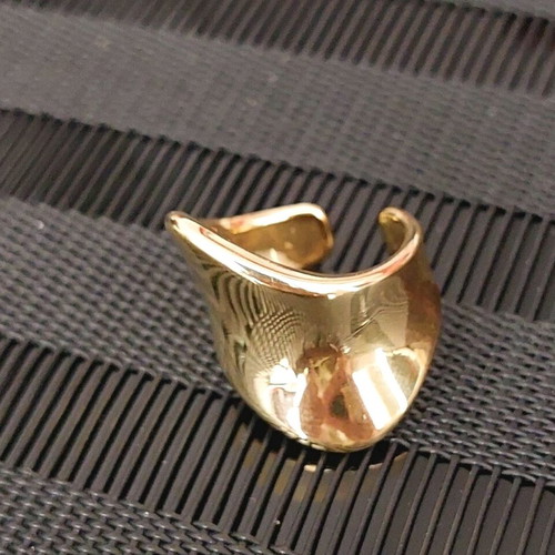 Opening ring gold color stainless steel new