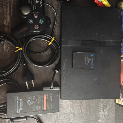 PlayStation 2 Slim console bundle with 2 games