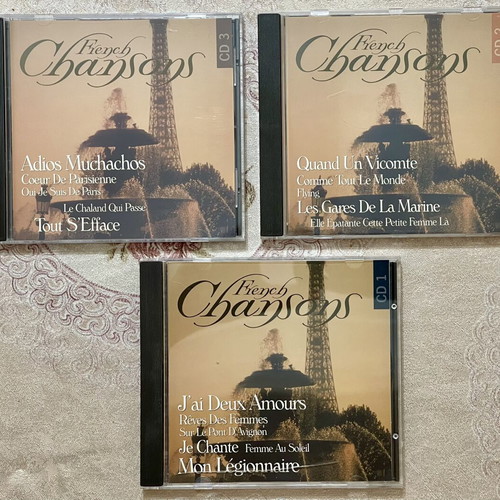 French Chansons 3 CD box set like new, 1998