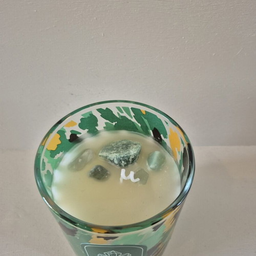 Green Aventurine Crystal Candle with Eucalyptus Scent